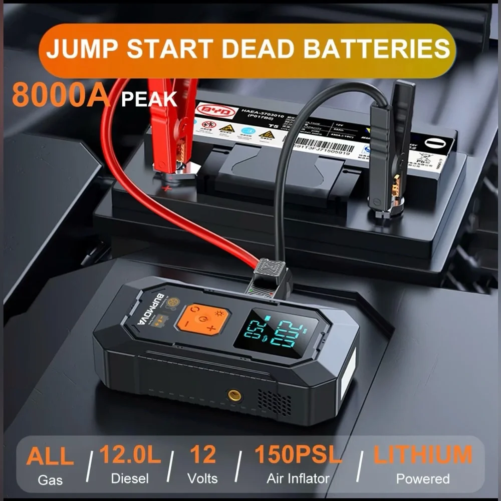 Black Portable Jump Starter 7000A